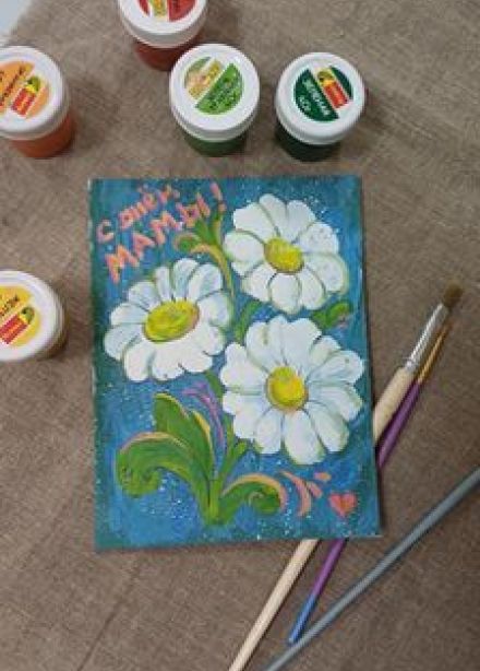 Букет для мамы: Мастер-класс по изготовлению открытки ко Дню матери